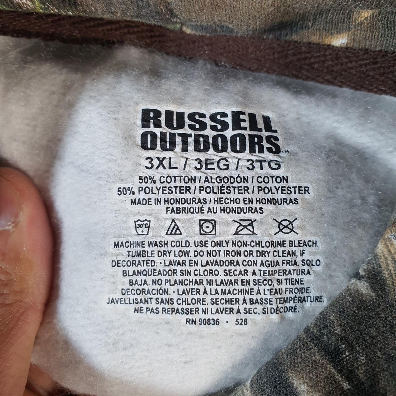 Vintage Russell Outdoors RealTree Camouflage Hoodie Men’s 3XL Brown Huntings