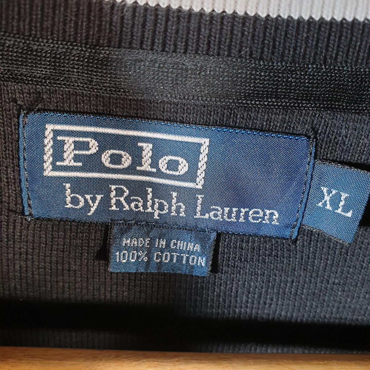 Vintage Ralph Lauren Polo 1/4 Zip Sweatshirt Men’s XL Black Cotton Pullover Pony