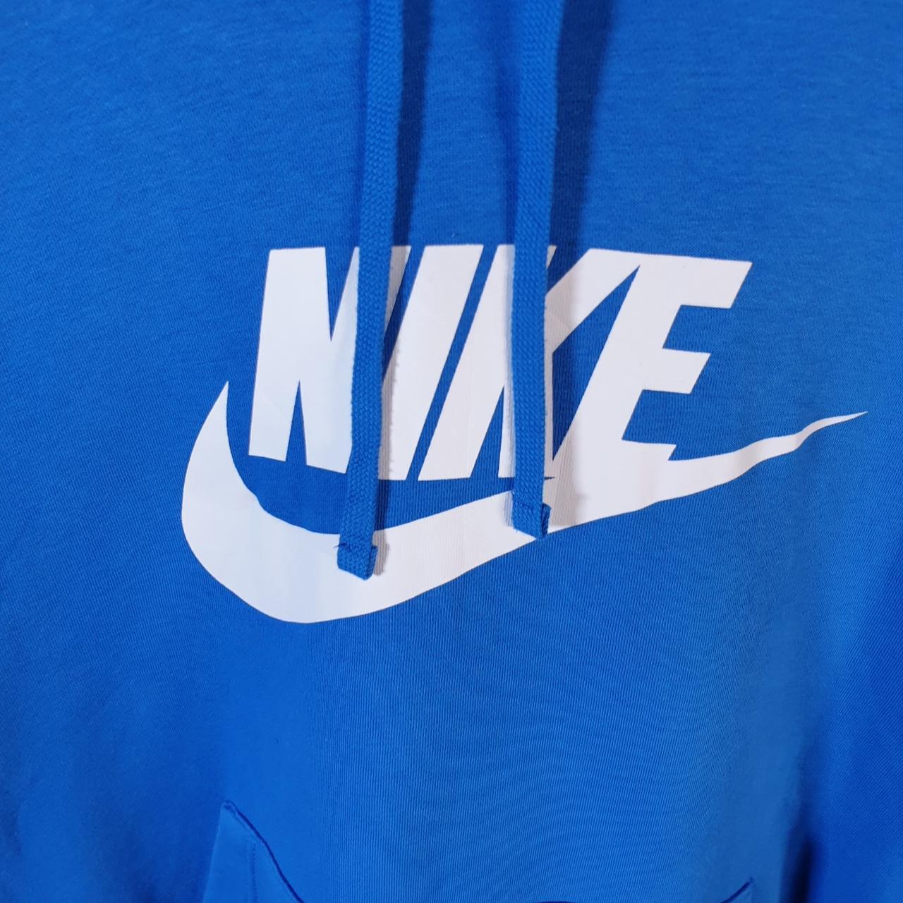 Vintage Nike Club Hoodie Men’s Large Blue Swoosh Y2K Pullover