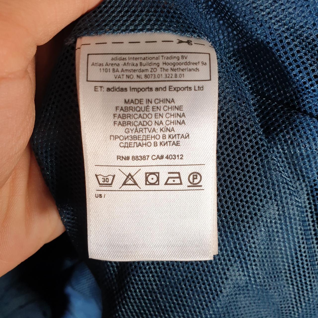 Vintage Adidas Windbreaker Track Jacket Mens XL Blue USA Three Stripes Full Zip