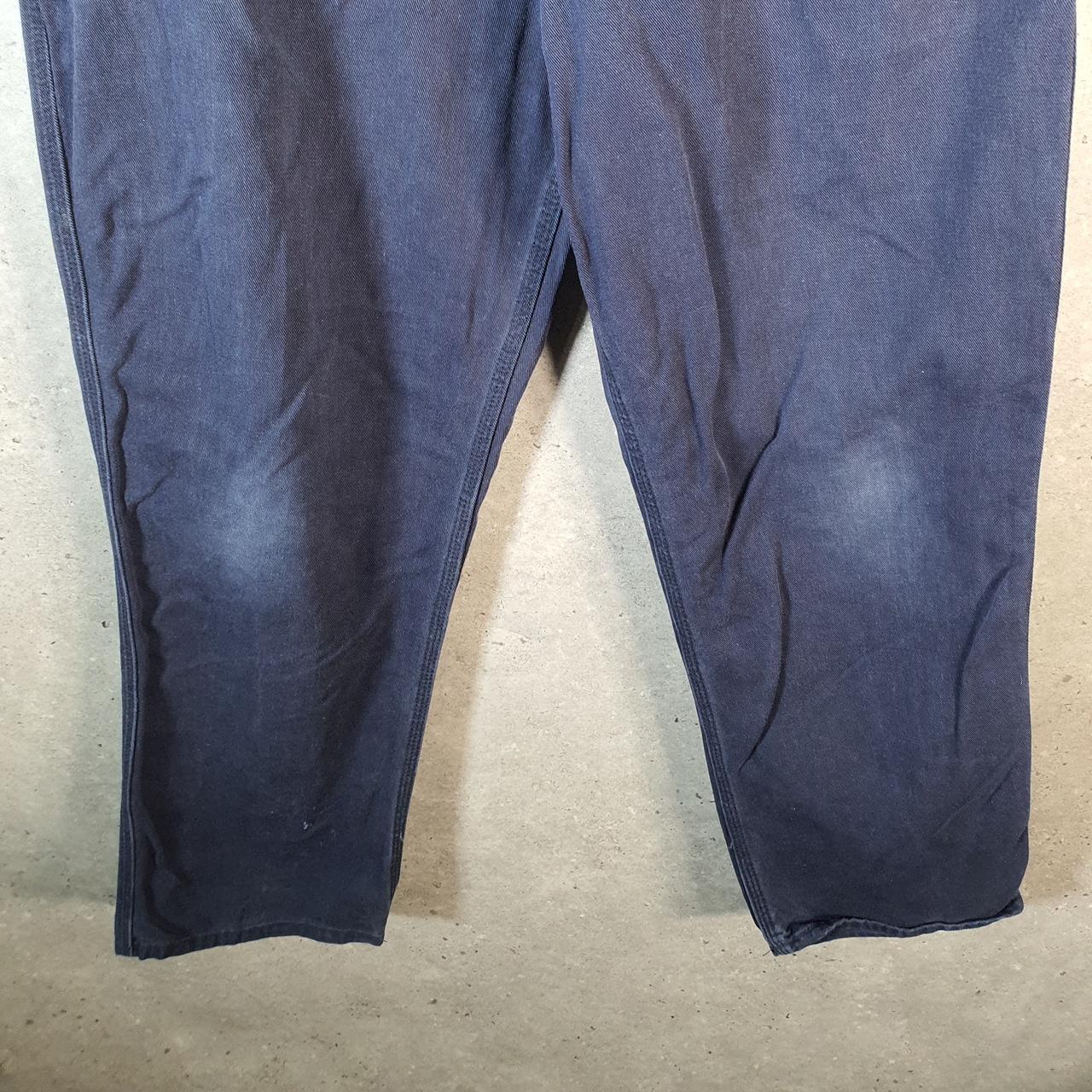 Vintage Carhartt FR Carpenter Trousers Mens W31 L30 Navy Blue Relaxed Fit Workwear USA