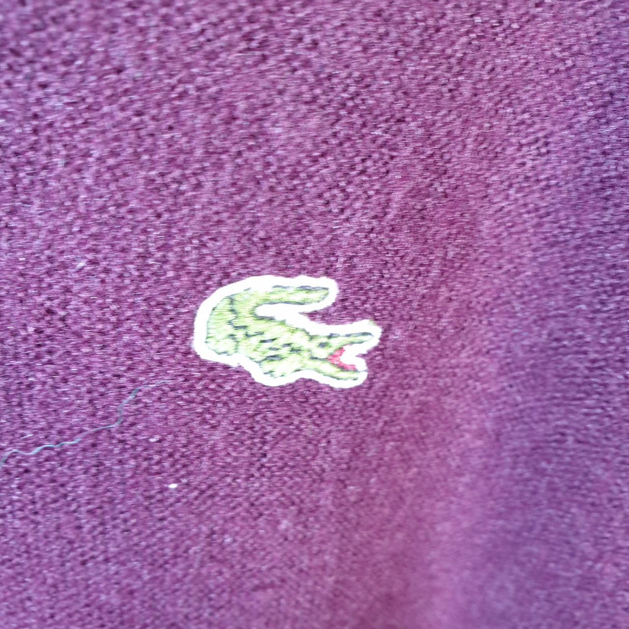 Vintage Izod Lacoste 90s USA Sweatshirt Men’s Medium Burgundy Pullover Logo Y2K Jumper
