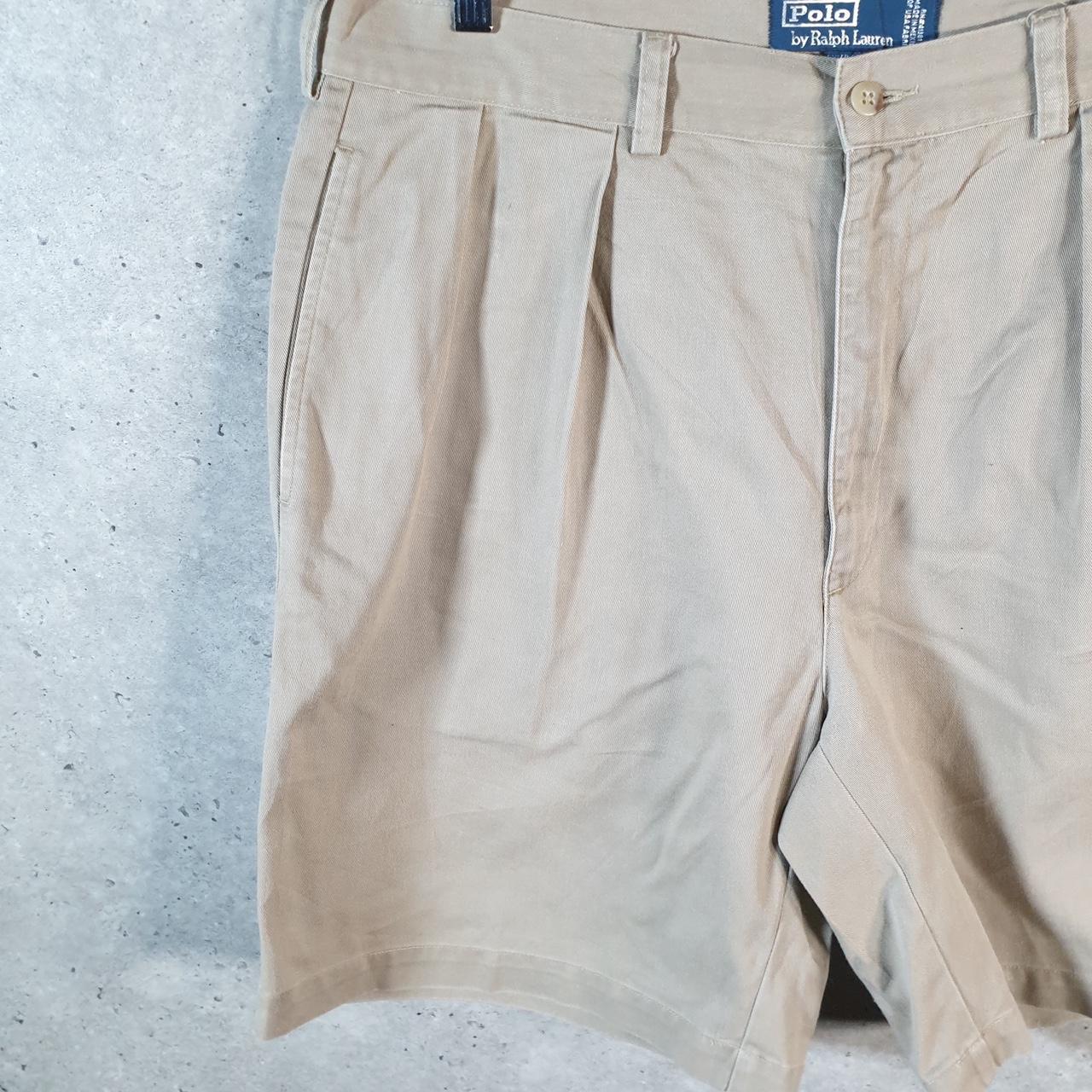 Vintage Ralph Lauren Polo Shorts Jorts Chino Cargo Men’s W36 Brown Baggy Cotton A4374