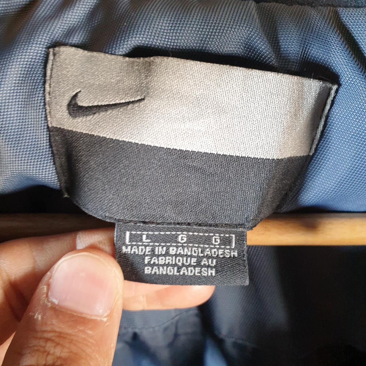 Vintage Nike 90s Embroidered Windbreaker Track Jacket Mens Large Blue USA Swoosh