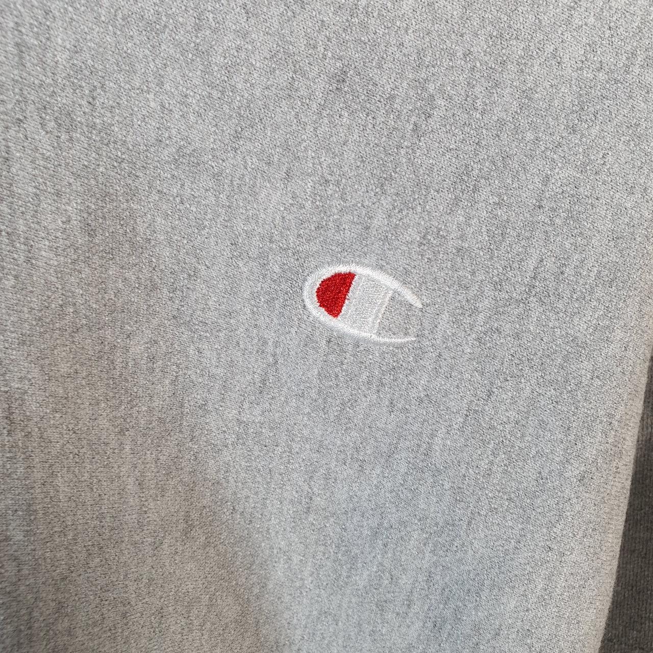 Vintage Champion Reverse Weave Spellout Hoodie Womens Large Grey Pullover Embroidered