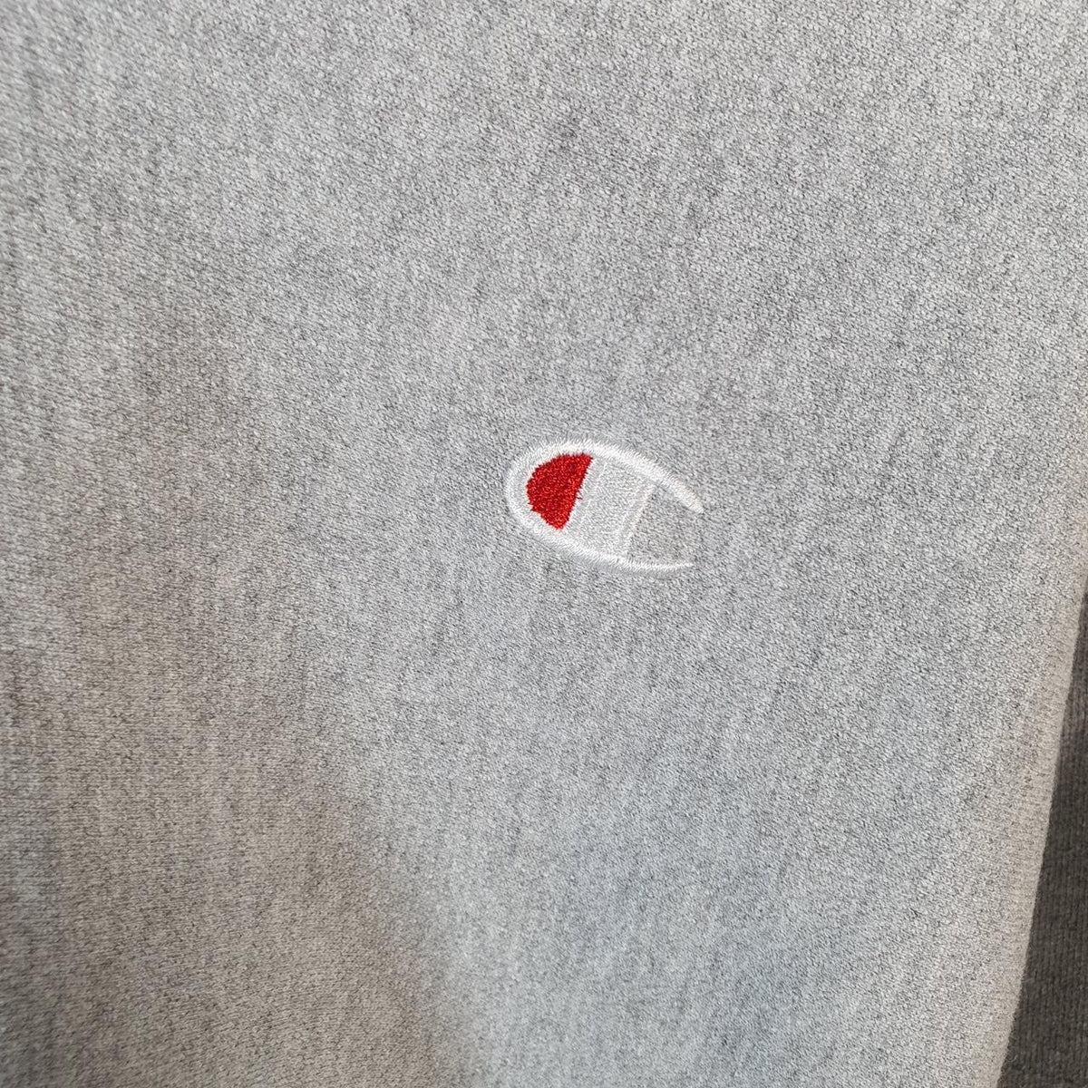 Vintage Champion Reverse Weave Spellout Hoodie Womens Large Grey Pullover Embroidered