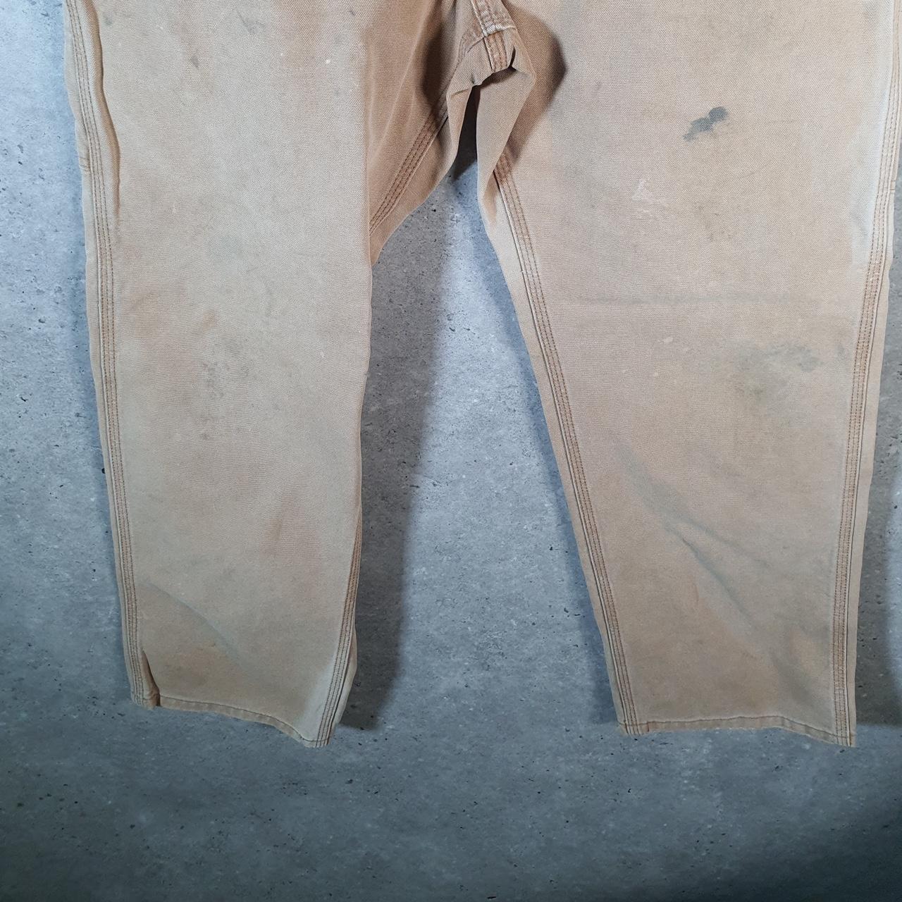 Vintage Carhartt Carpenter Trousers Mens W34 L32 Brown Dungaree Fit Workwear