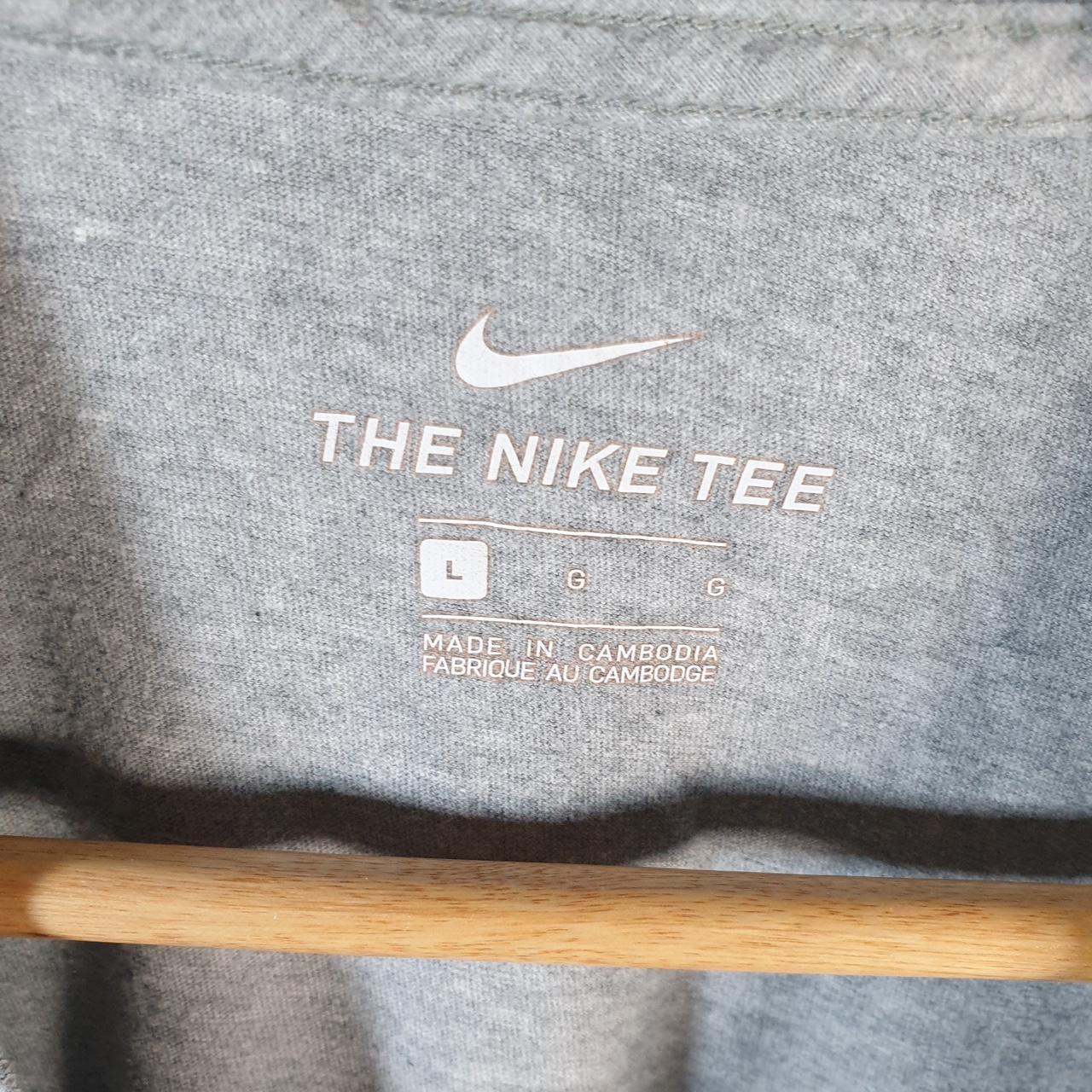 Vintage Nike Just Do it Spellout T Shirt Men’s Large Grey Logo Swoosh Athletic