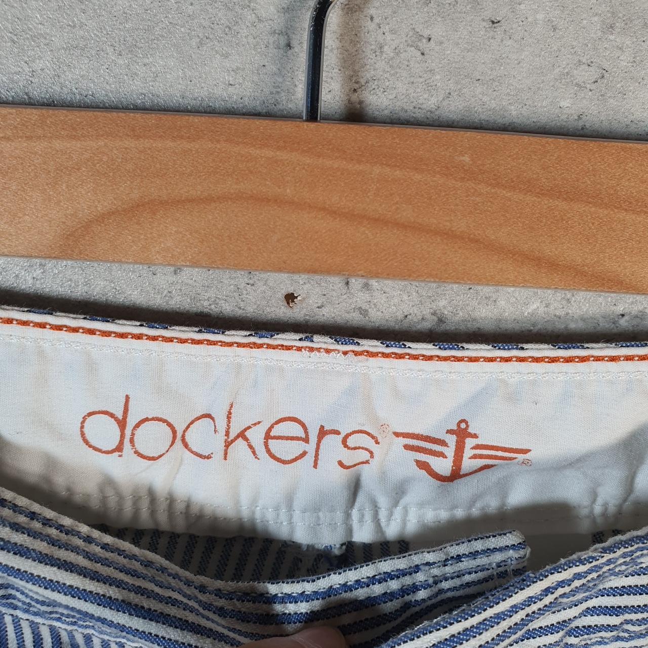 Vintage Dockers Chino Shorts Jorts Cargo Womens W36 Blue Baggy Cotton