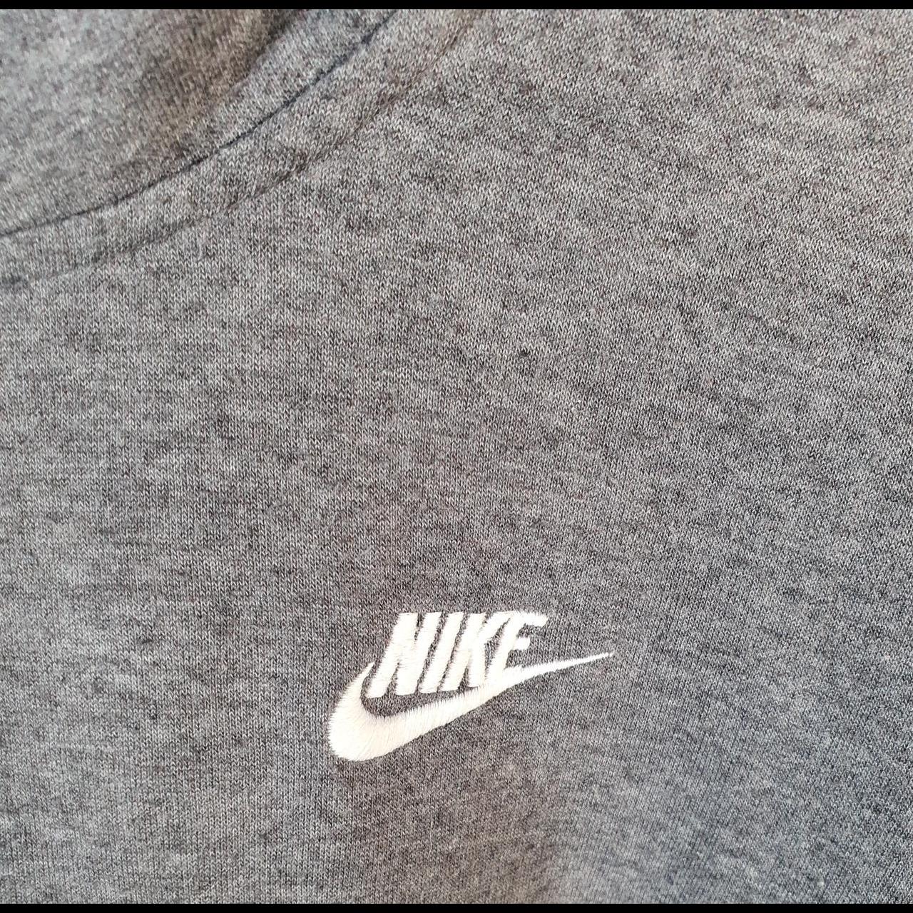 Vintage Nike Club Hoodie Womens Large Grey Swoosh Y2K Pullover Logo
