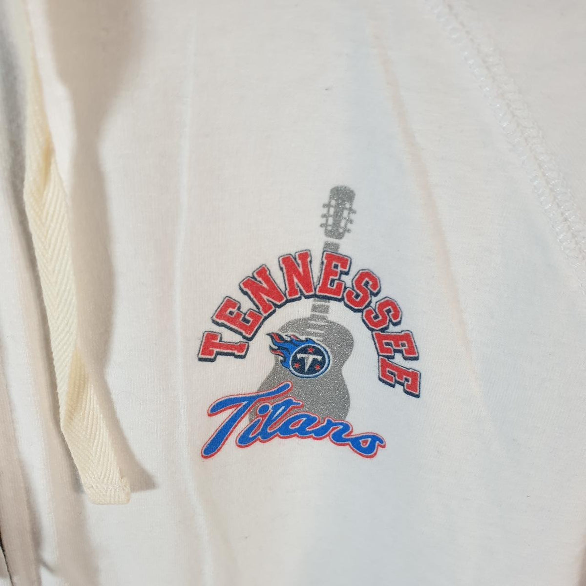 Vintage NFL Tennessee Titans Hoodie Womens Large White Full Zip USA Pro Sport