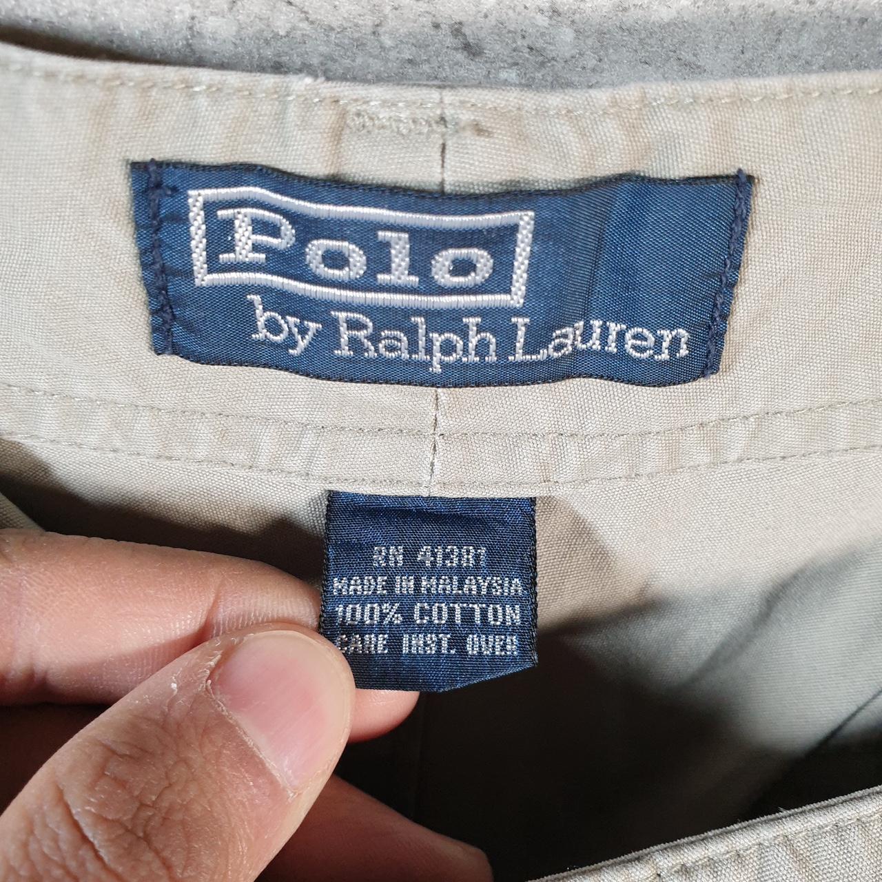 Vintage Ralph Lauren Polo Shorts Jorts Chino Cargo Men’s W36 Brown Baggy Cotton A4368