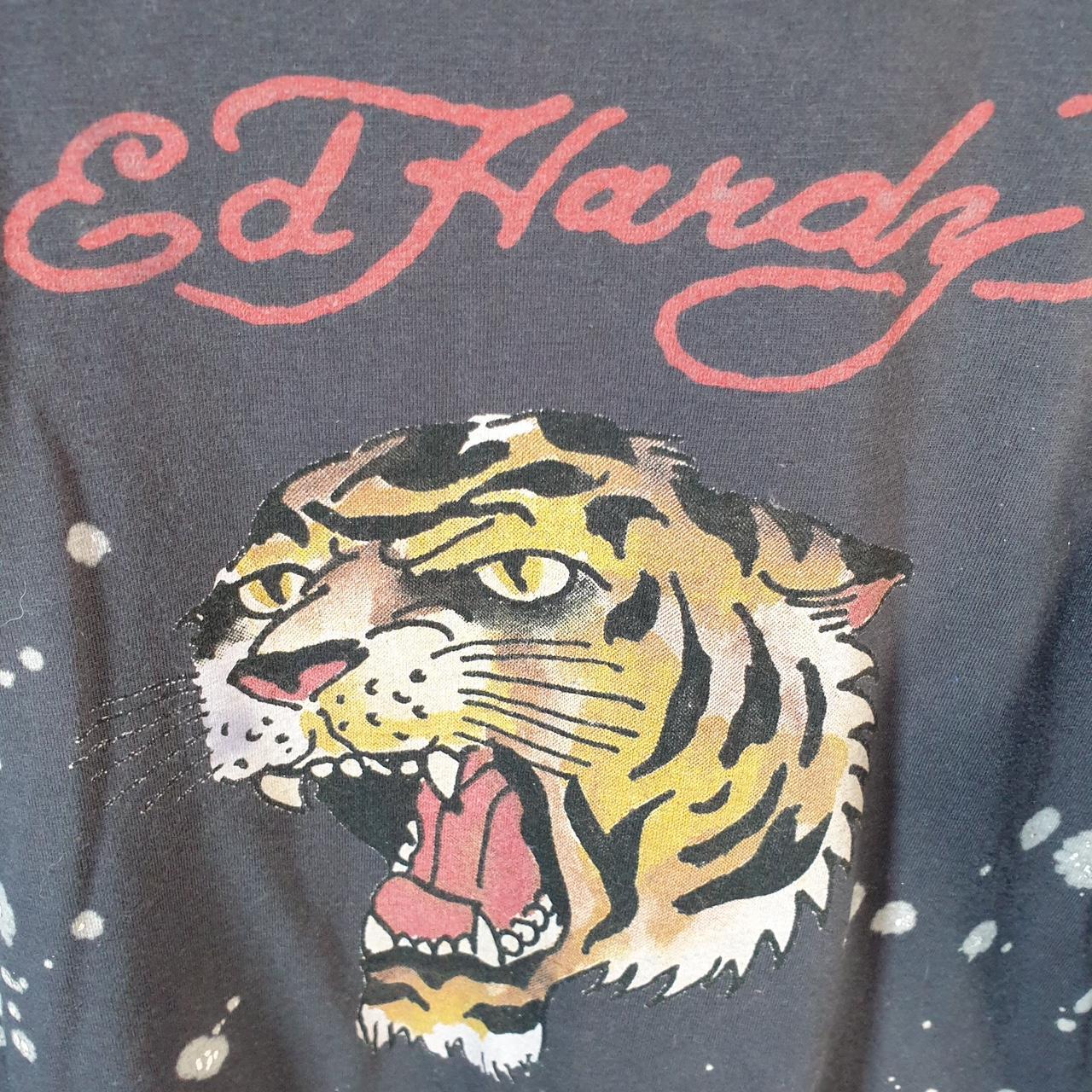 Vintage Ed Hardy T Shirt Men’s Medium Black Christian Audigier Love Heart Graphic Skull Y2K