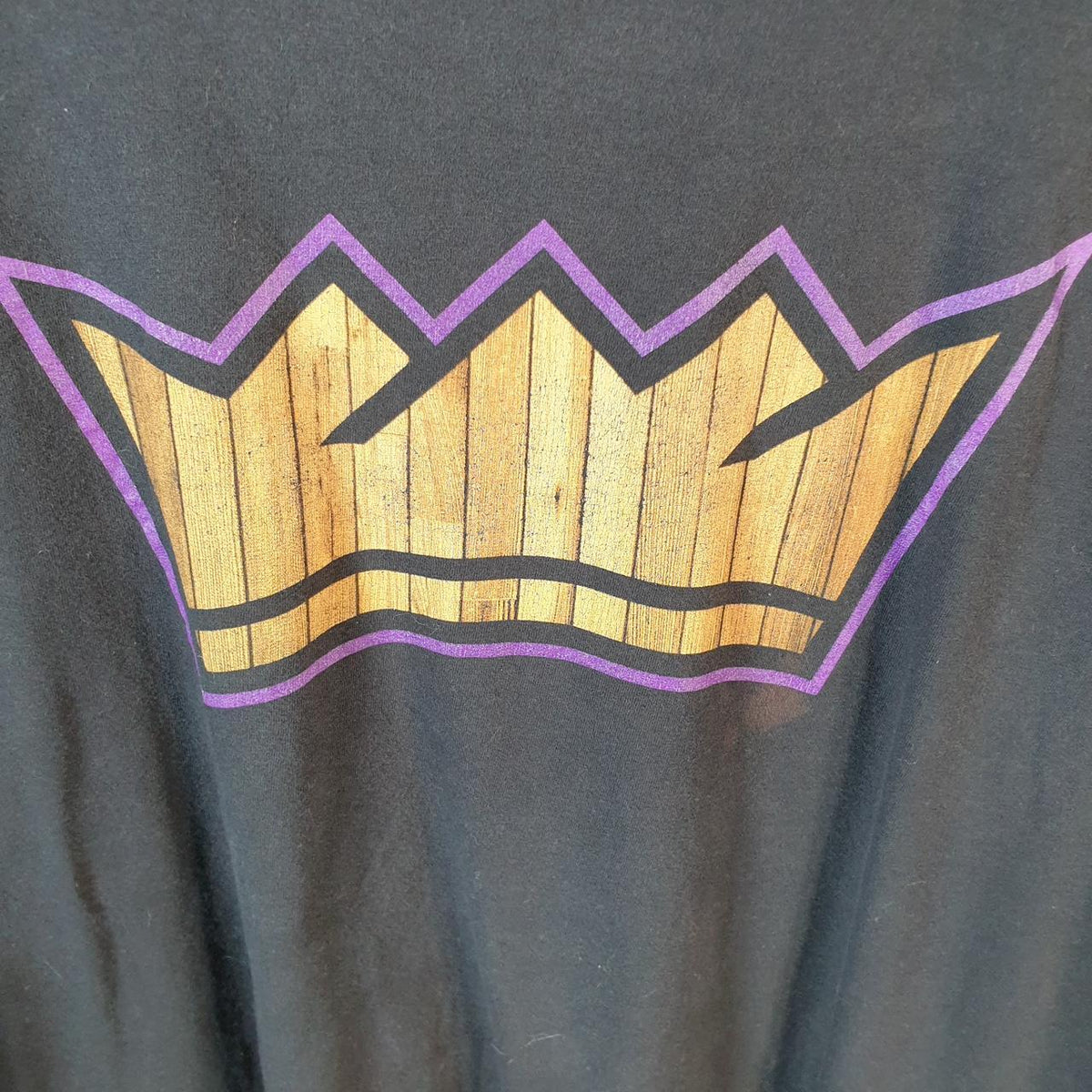 Vintage NBA Sacramento Kings Fanatic T Shirt Mens XL Black Logo Pro Sport