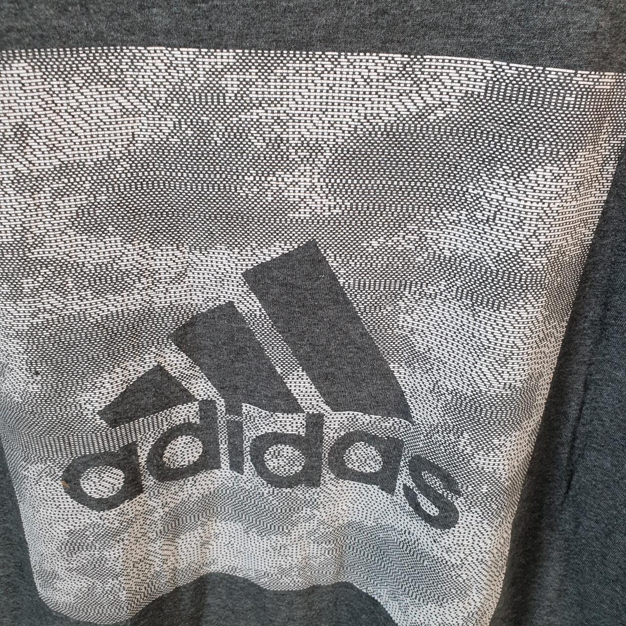 Vintage Adidas Go To Tee T Shirt Men’s Medium Grey Three Stripes Logo Athletic
