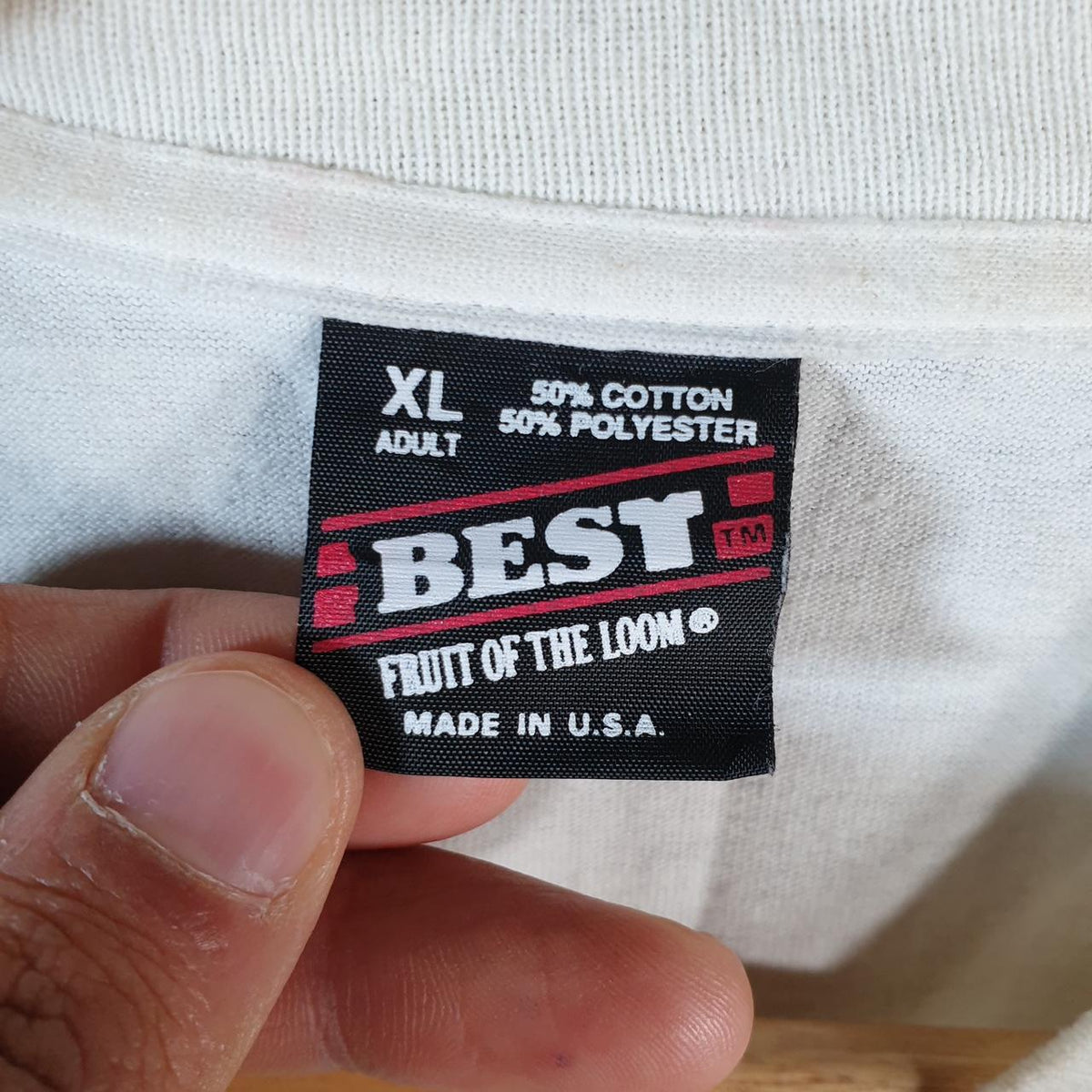Vintage Fruit of the Loom Blood Donor Texas Cancer 1990 Single Stitch T Shirt Men’s XL White C8823