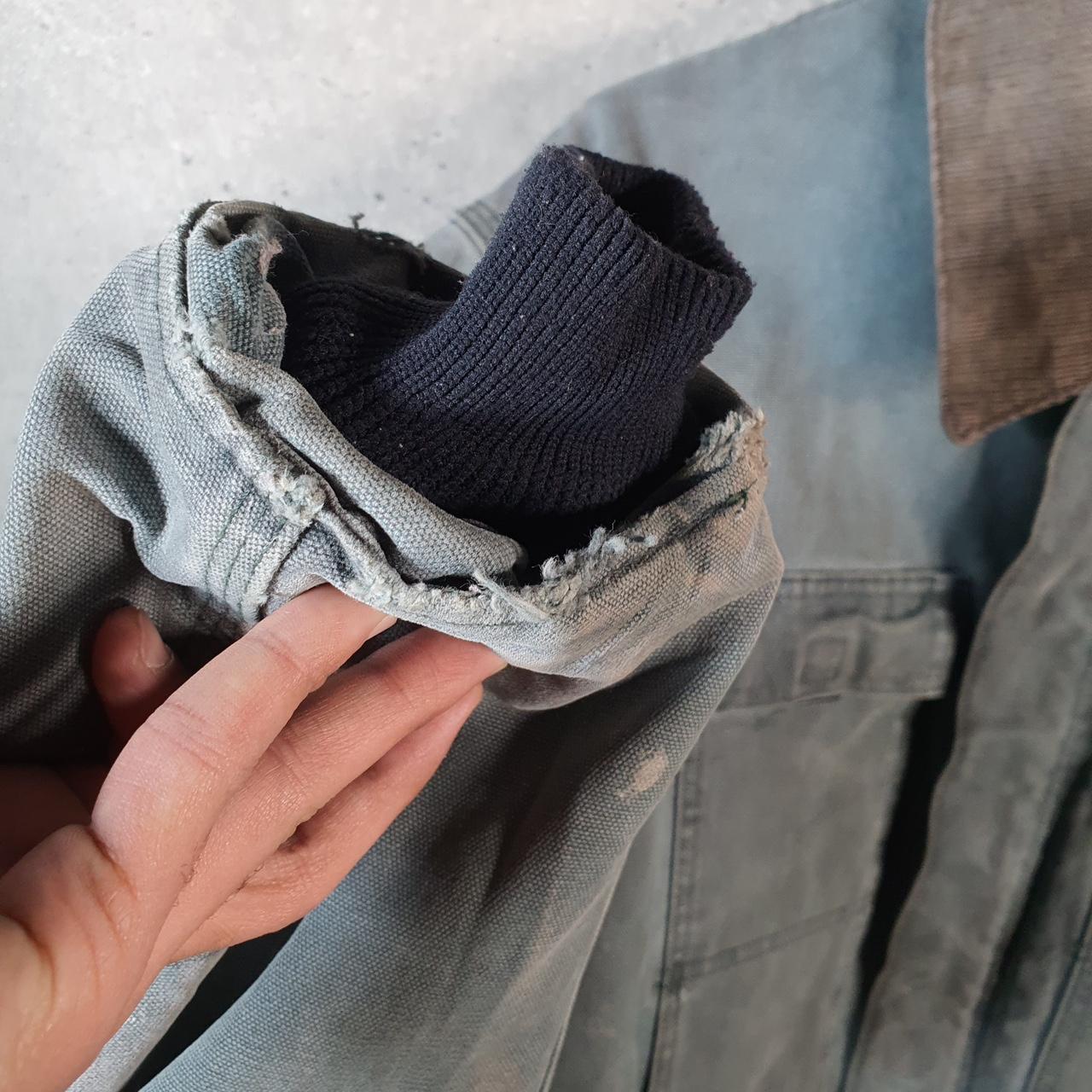 Vintage Carhartt Barn Chore Work Detroit Jacket Men’s Large Blue Workwear Canvas USA G1962