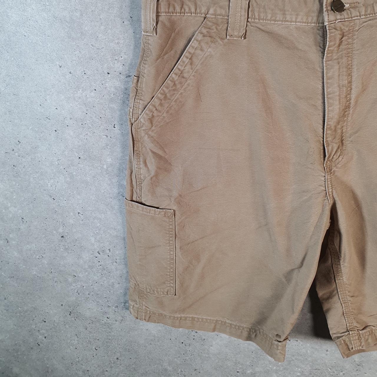 Vintage Carhartt Baggy Carpenter Shorts Jorts Cargo Men’s W38 Brown Relaxed Fit Workwear A4706