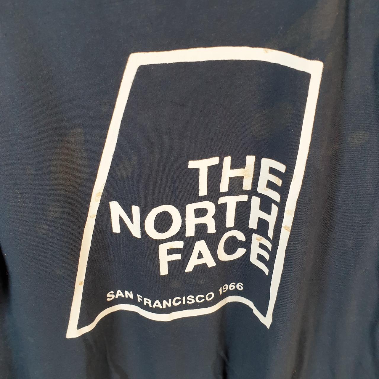 Vintage The North Face TNF Spellout T Shirt Men’s Large Blue Logo Athletic C9888