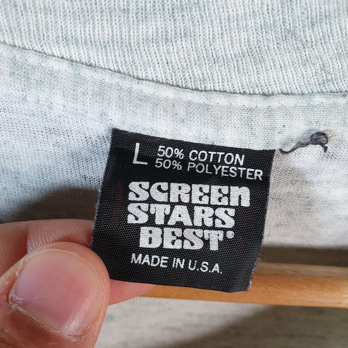 Vintage Screen Stars Firestone Farm Merino Sheep Michigan USA Single Stitch T Shirt Men’s Large Grey C8145