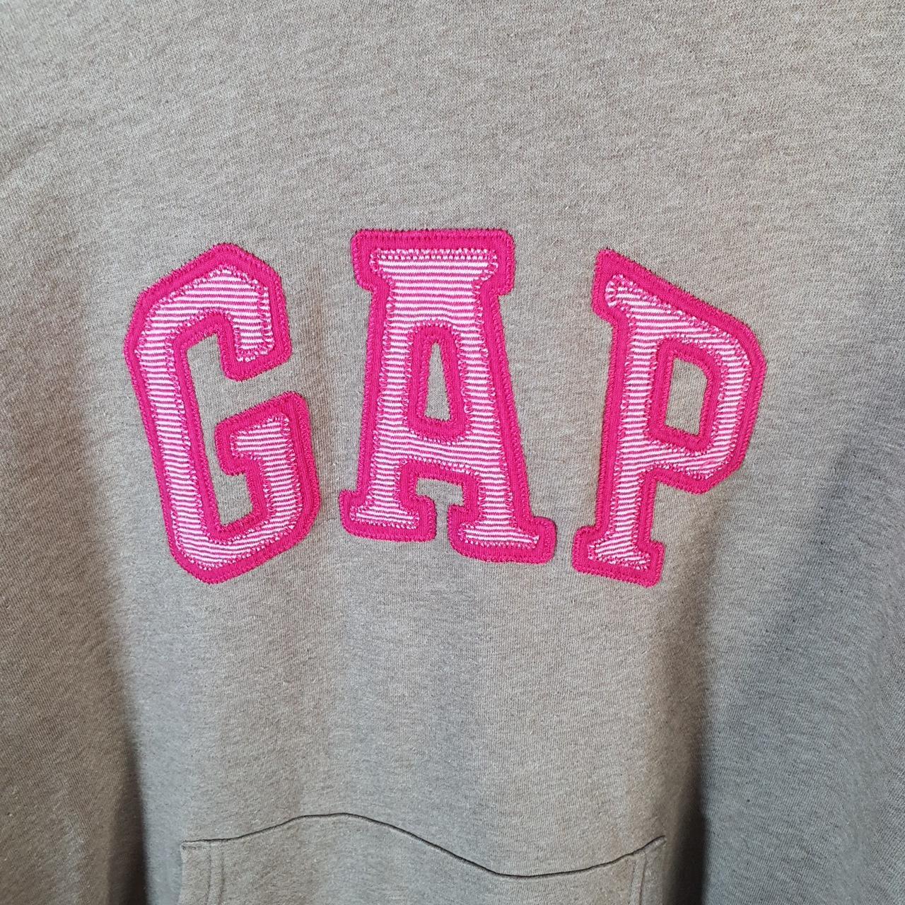 Vintage Gap Spellout Hoodie Womens XL Brown Y2K Sweatshirt Logo Embroidered