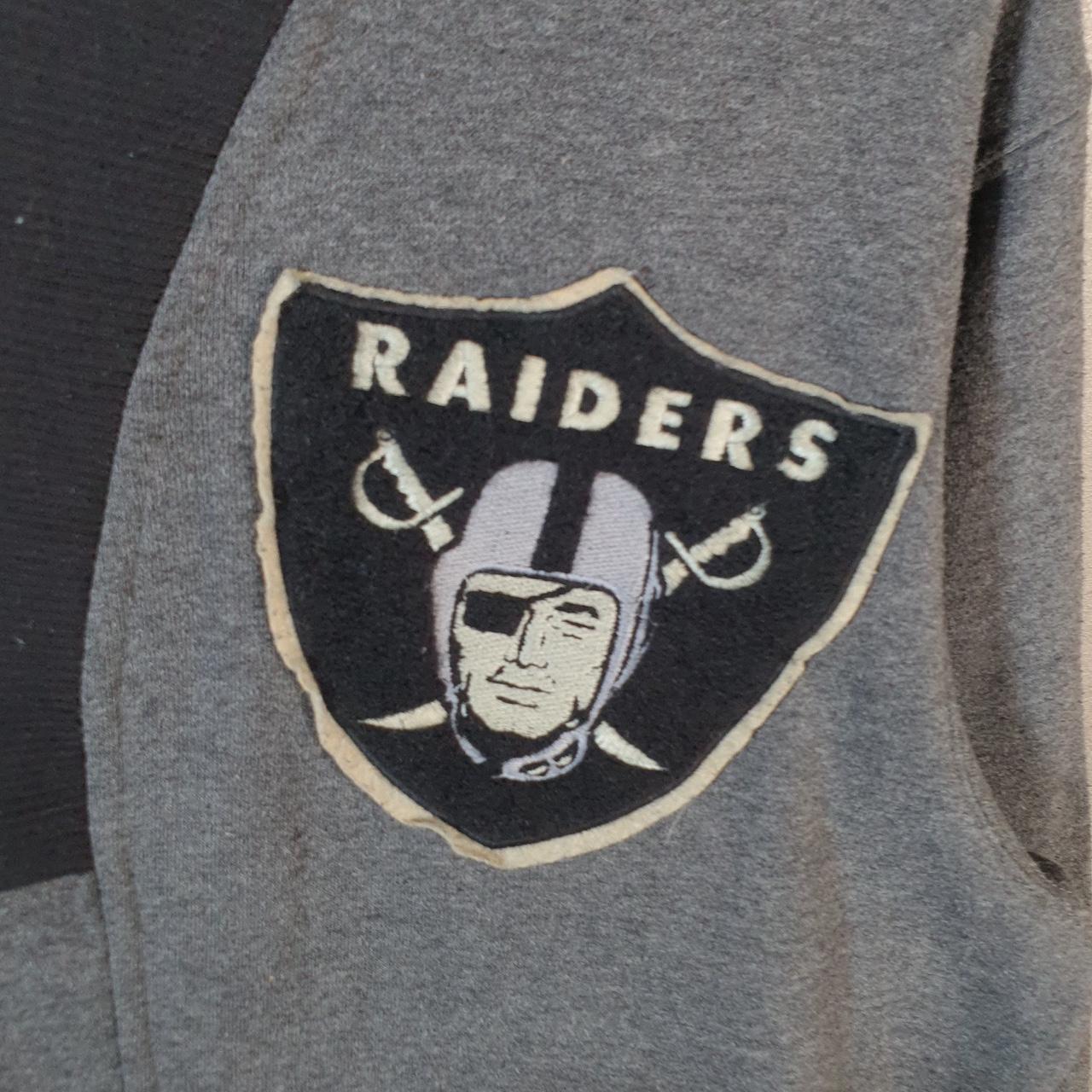 Vintage NFL Oakland Raiders Cardigan Embroidered Men’s Medium Grey Pro Sport USA