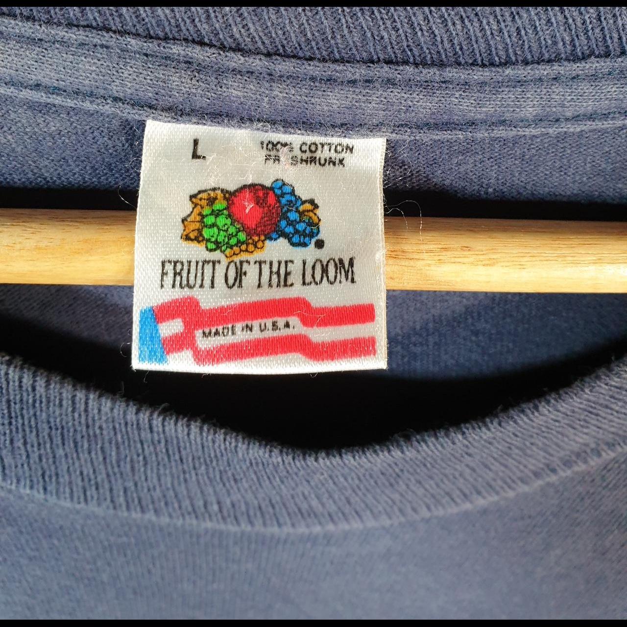 Vintage Fruit of the Loom NFL 1992 Braves County Atlanta Single Stitch T Shirt Men’s Large Blue C8768