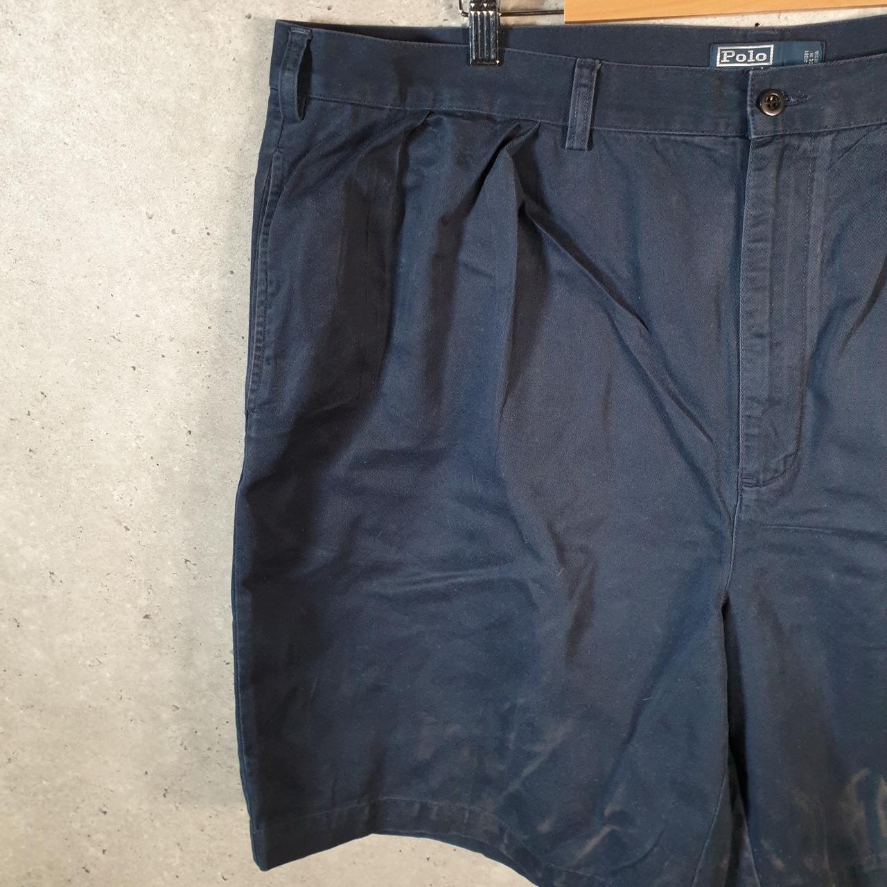 Vintage Ralph Lauren Polo Tyler Shorts Jorts Chino Cargo Men’s W46 Big Navy Blue Baggy