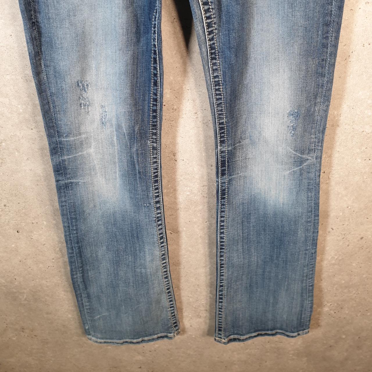 Vintage Miss Me Slim Boot Y2K Hip Hop Jeans Womens W29 Blue Denim USA Big Fish Vintage