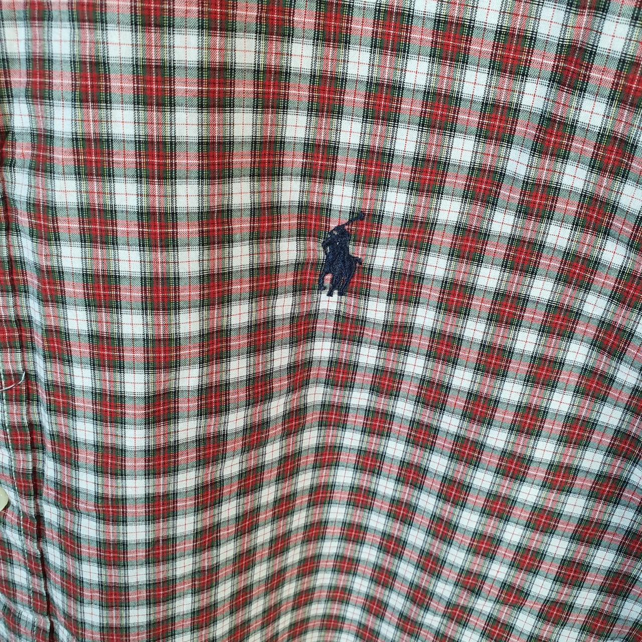 Vintage Ralph Lauren Button Down Shirt Womens XL Red Checkered Pony