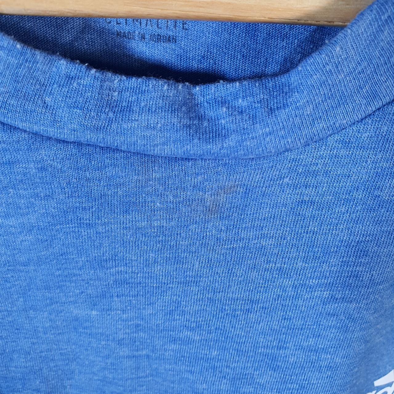 Vintage Adidas ClimaLite T Shirt Men’s Medium Blue Three Stripes Logo Athletic