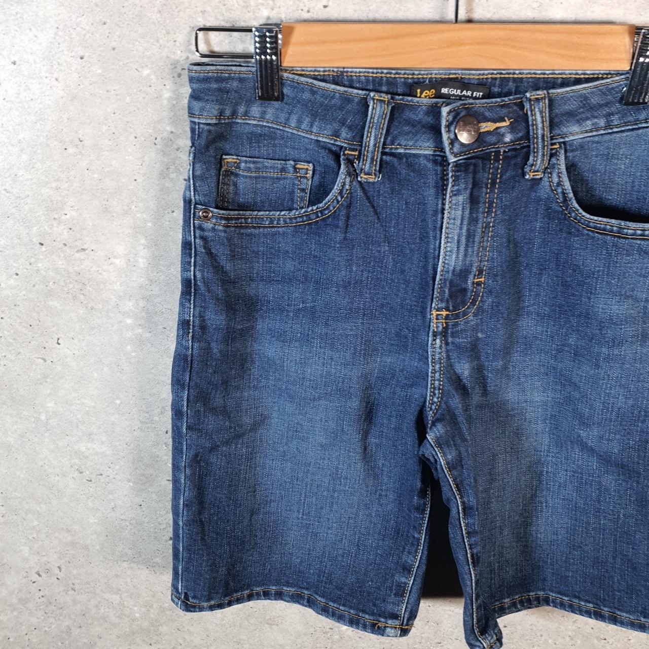 Vintage Lee Baggy Shorts Jorts Cargo Womens W28 Blue Denim Relaxed Cargo