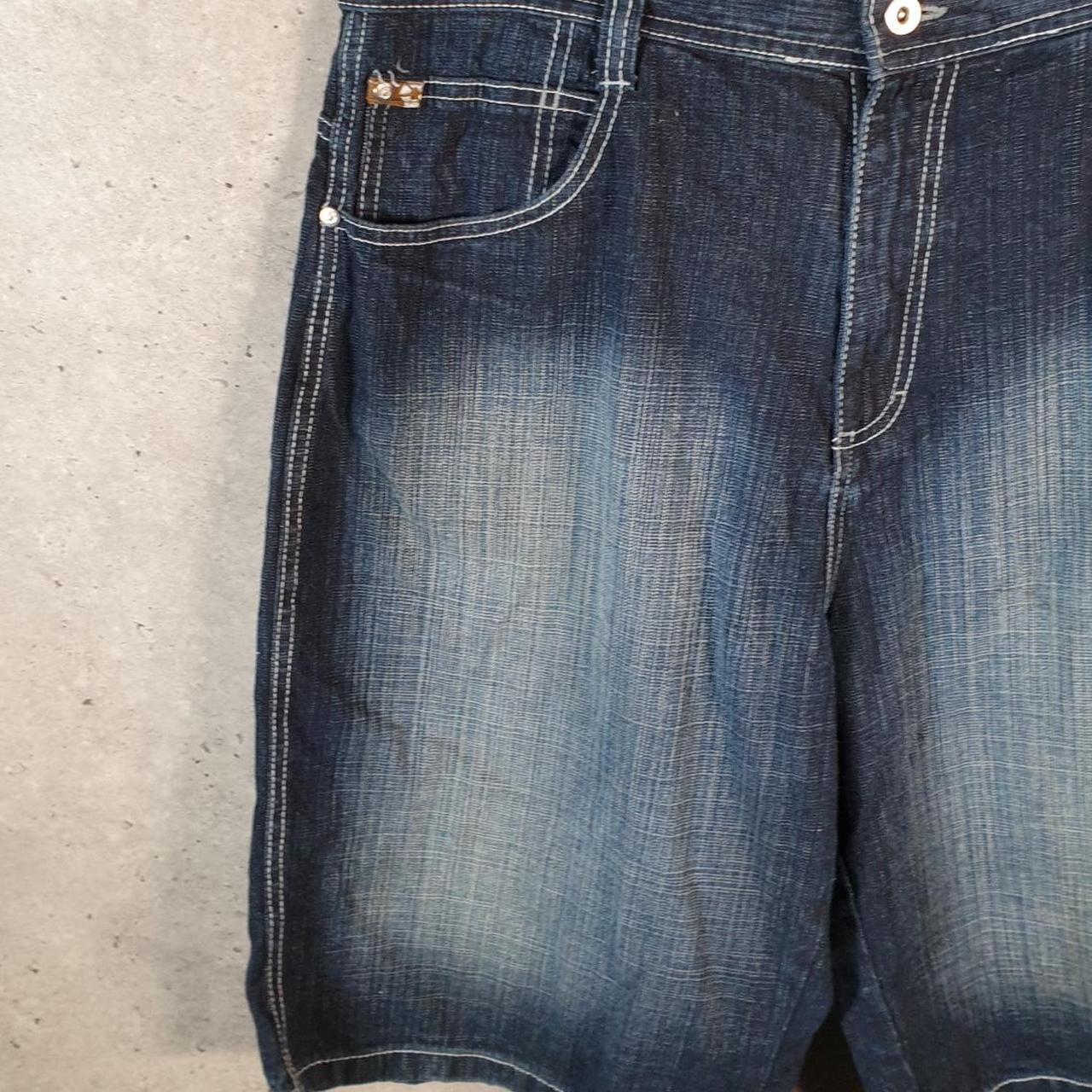 Vintage Southpole Baggy Y2K Hip Hop Jeans Shorts Jorts Mens W38 Blue Denim USA Big Fish Vintage