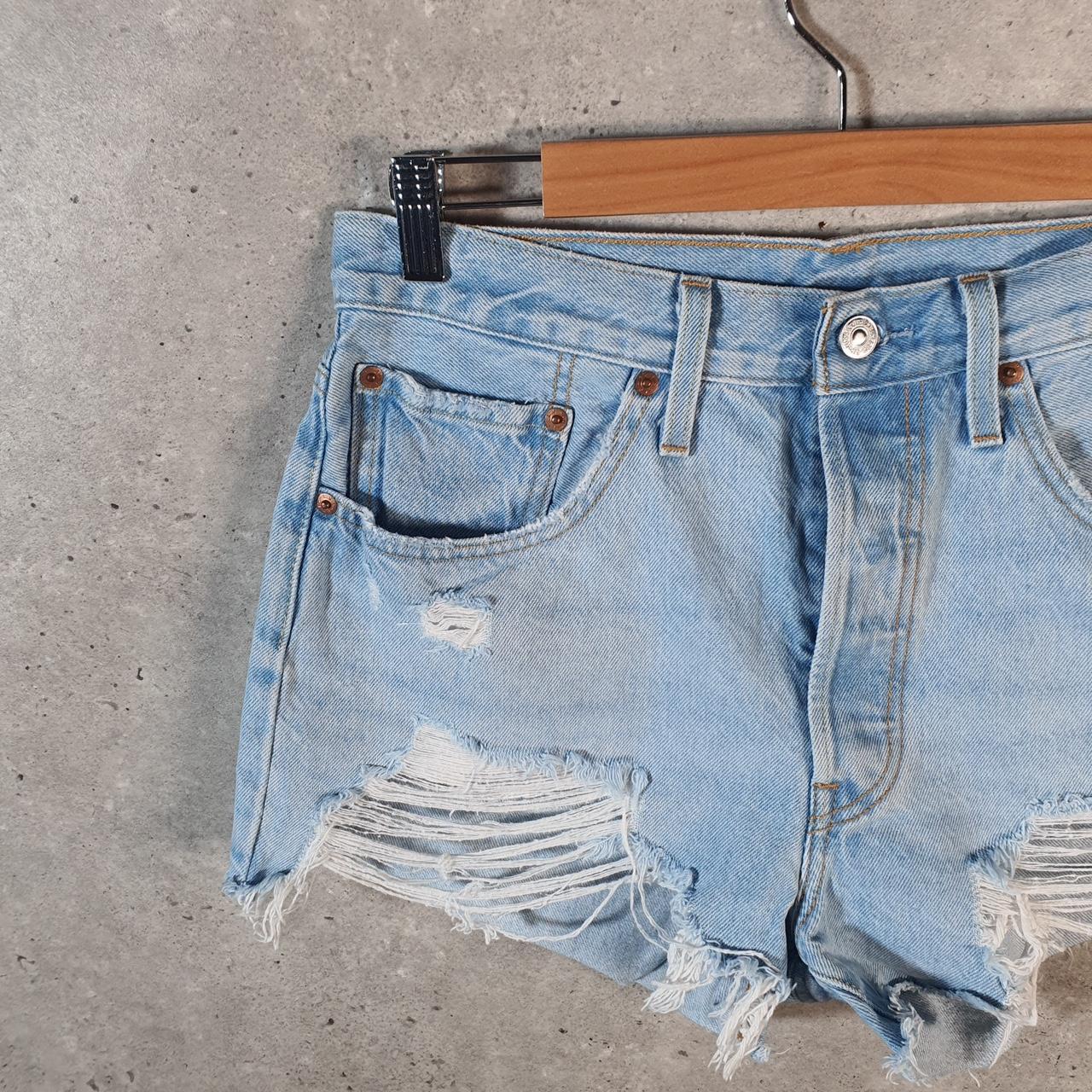 Vintage Levi’s 501 Baggy Shorts Jorts Cargo Womens W30 Blue Relaxed Denim