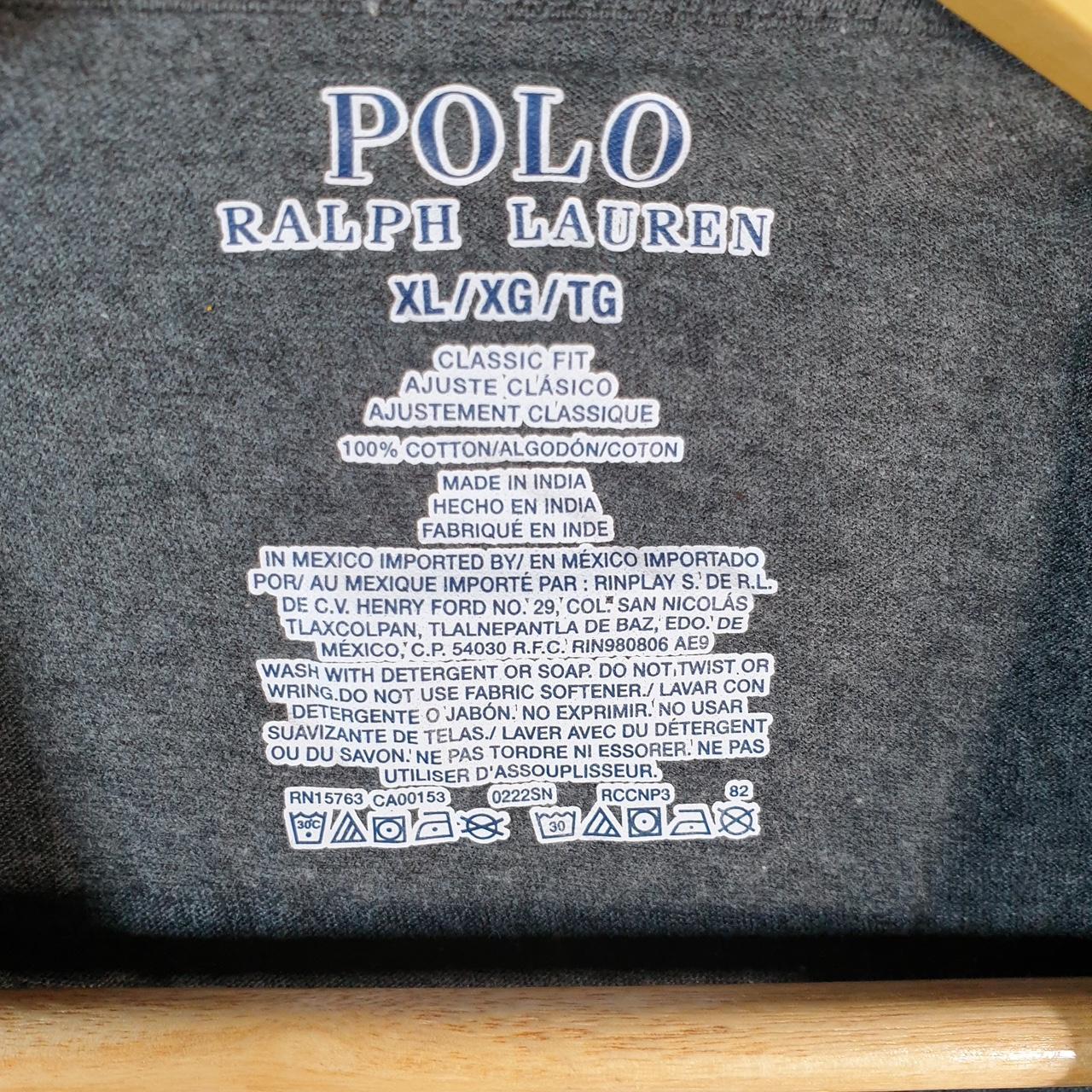 Vintage Ralph Lauren Polo T Shirt Men’s XL Grey Embroidered Classic Fit Pony C8602