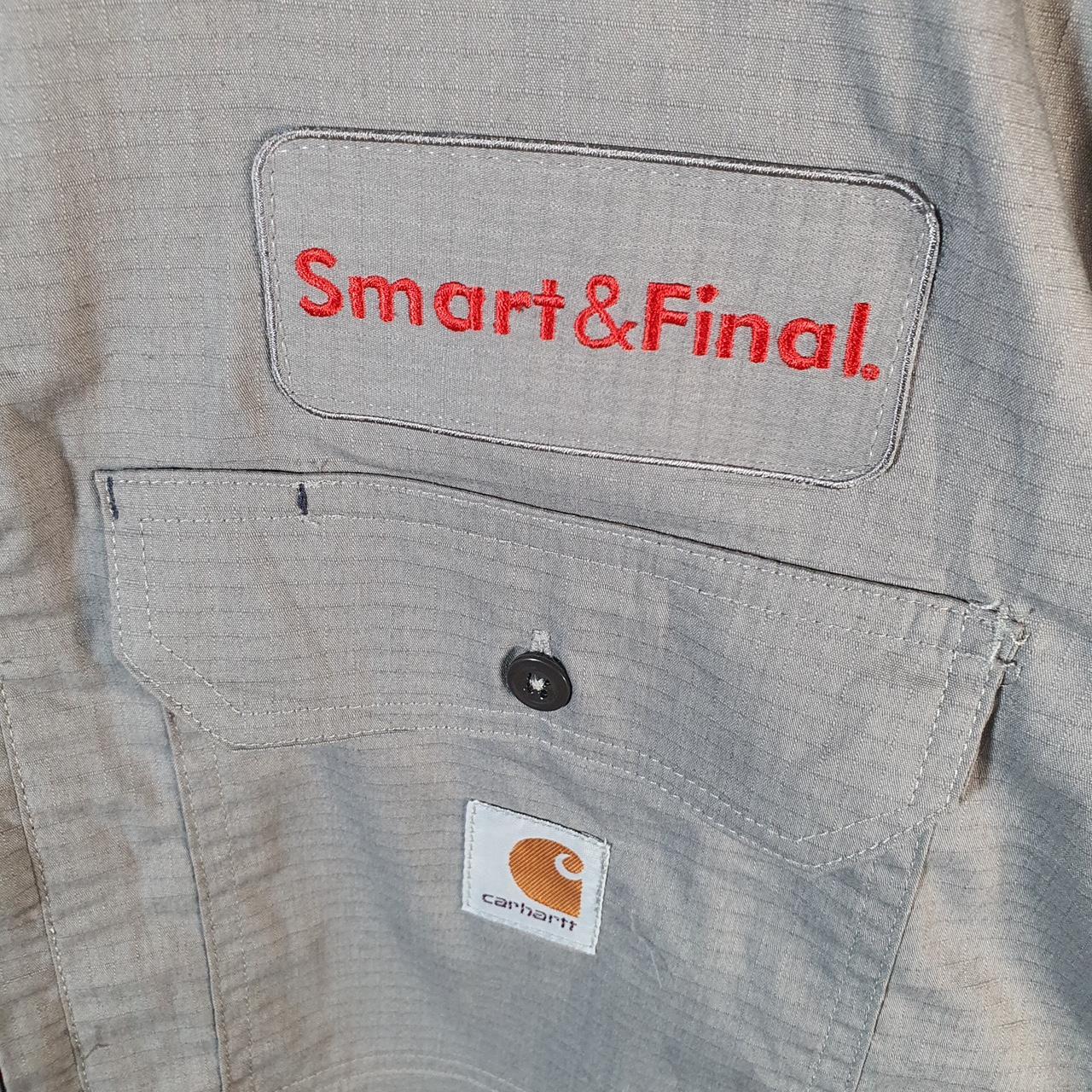 Vintage Carhartt Shirt Button Down Mens XL Grey Long Sleeve Utility Relaxed Fit