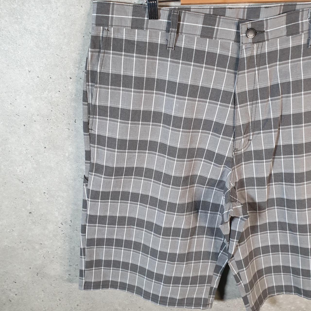 Vintage Dickies Baggy Chino Shorts Jorts Cargo Mens W38 Grey Checkered Loose Fit