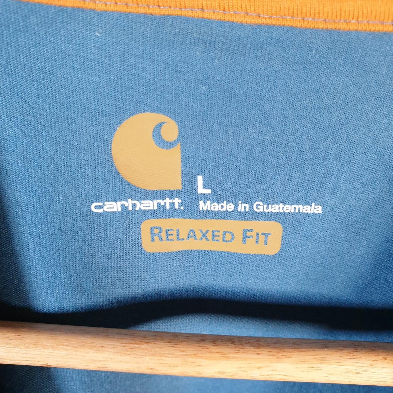 Vintage Carhartt Pocket T Shirt Men’s Large Blue Workwear Chore Utility Relaxed Fit C9178