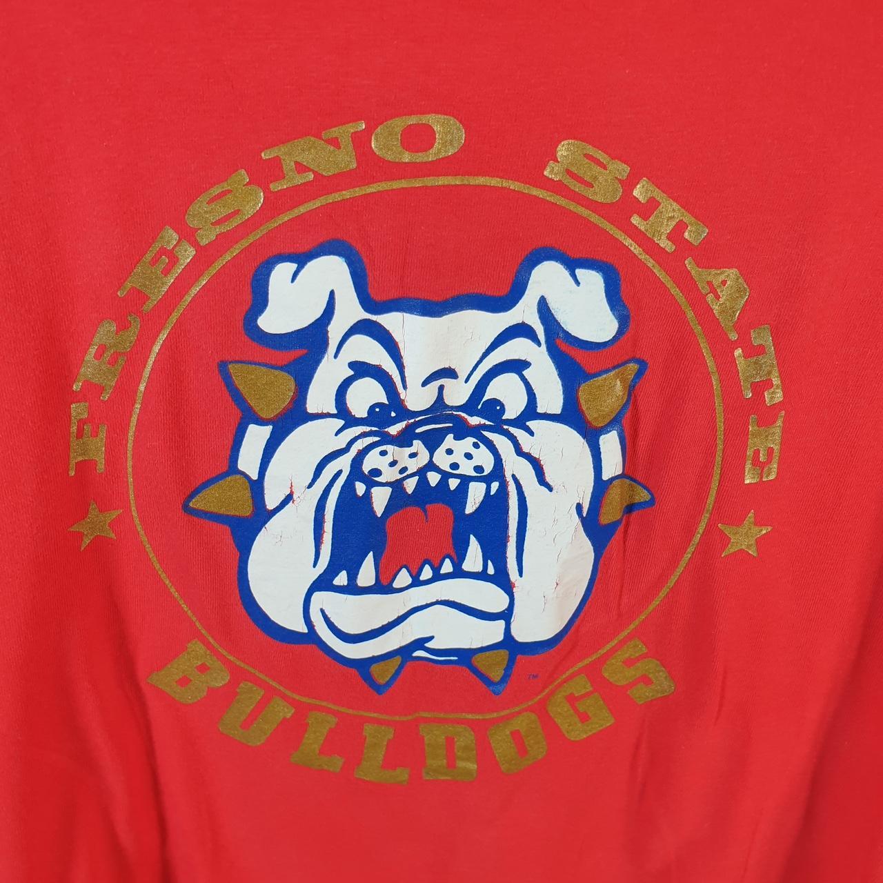 Vintage Hanes Fresno State Bulldogs USA Single Stitch T Shirt Men’s Large Red