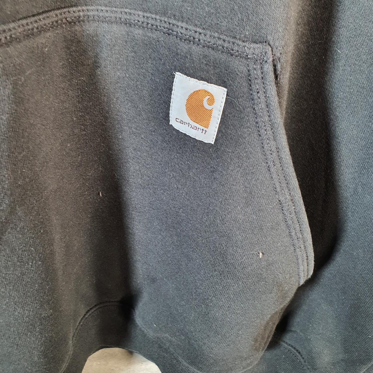 Vintage Carhartt Hoodie Mens Large Black Pullover Blank Sweatshirt USA Original Fit