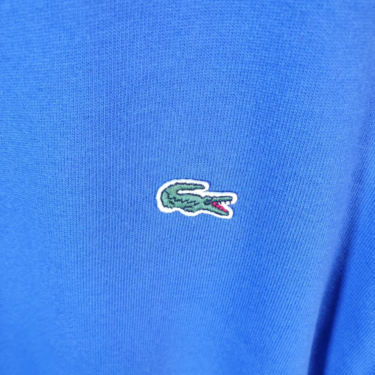 Vintage Lacoste Sweatshirt Men’s Medium Blue Pullover Logo Y2K Jumper Logo