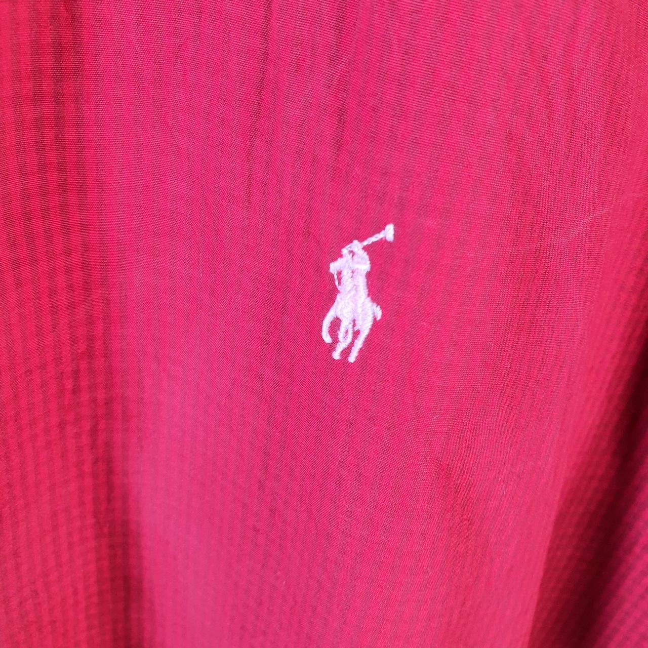 Vintage Ralph Lauren Button Down Shirt Men’s Large Red Blake Checkered Pony Casual C8476