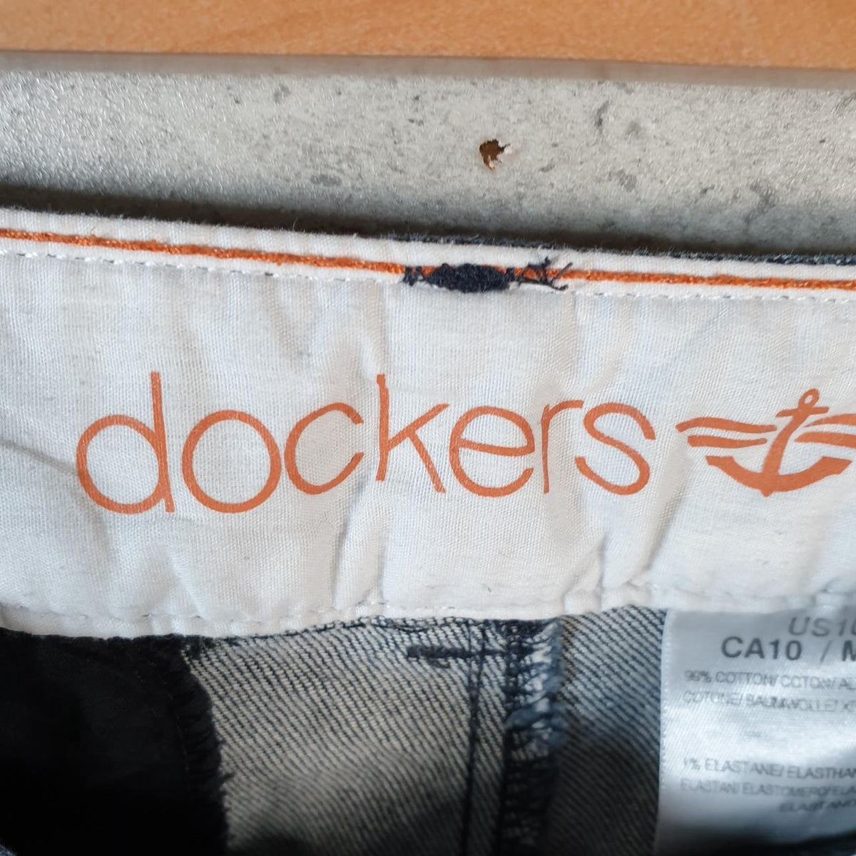 Vintage Dockers Chino Shorts Jorts Cargo Womens W32 Grey Baggy Cotton