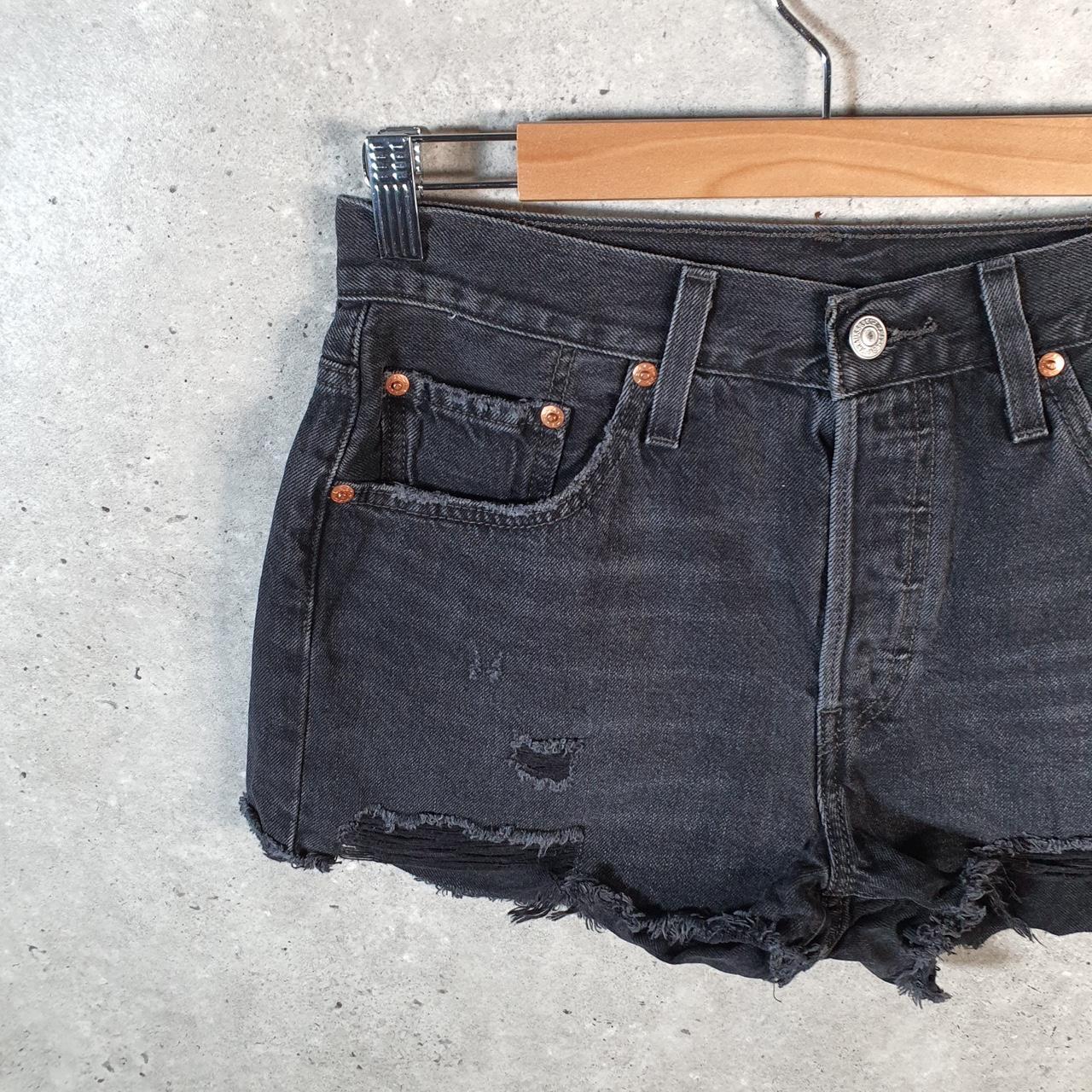 Vintage Levi’s 501 Cut Off Shorts Jorts Cargo Womens W28 Grey Relaxed Denim