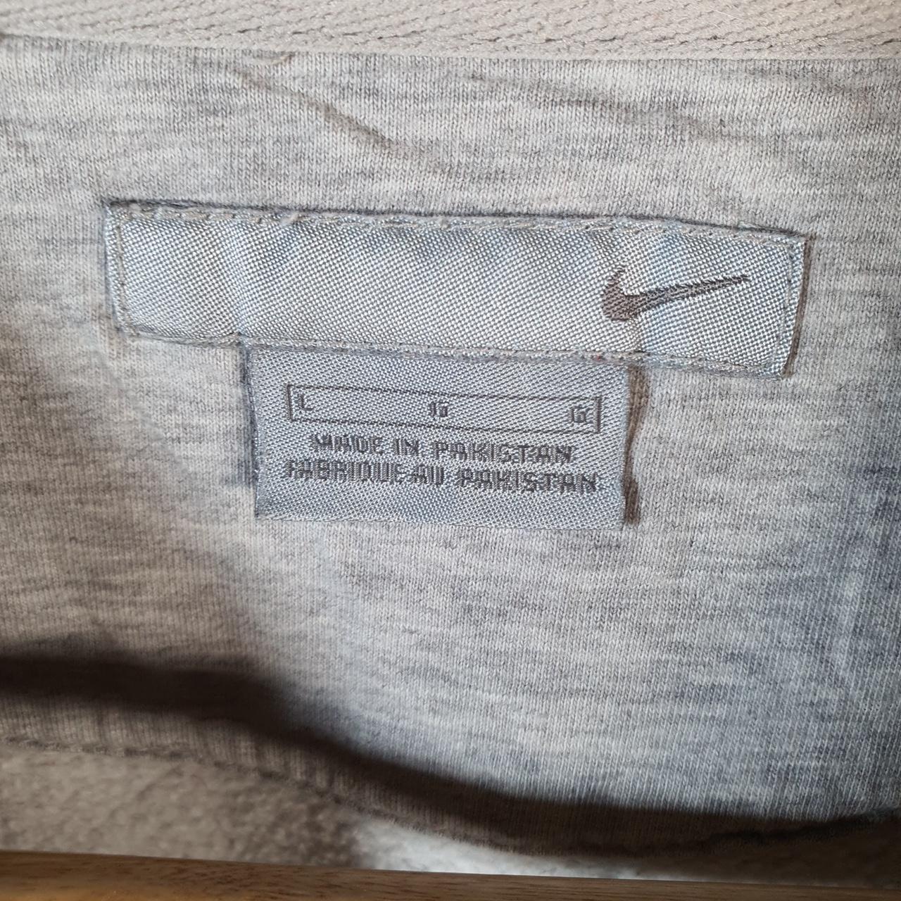 Vintage Nike 90s Embroidered Sweatshirt Men’s Large Grey Swoosh Y2K Pullover Logo