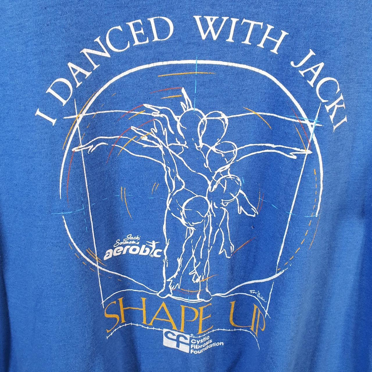 Vintage Cystic Fibrosis Dancing USA Screen Stars Single Stitch T Shirt Men’s Large Blue Big Fish Vintage