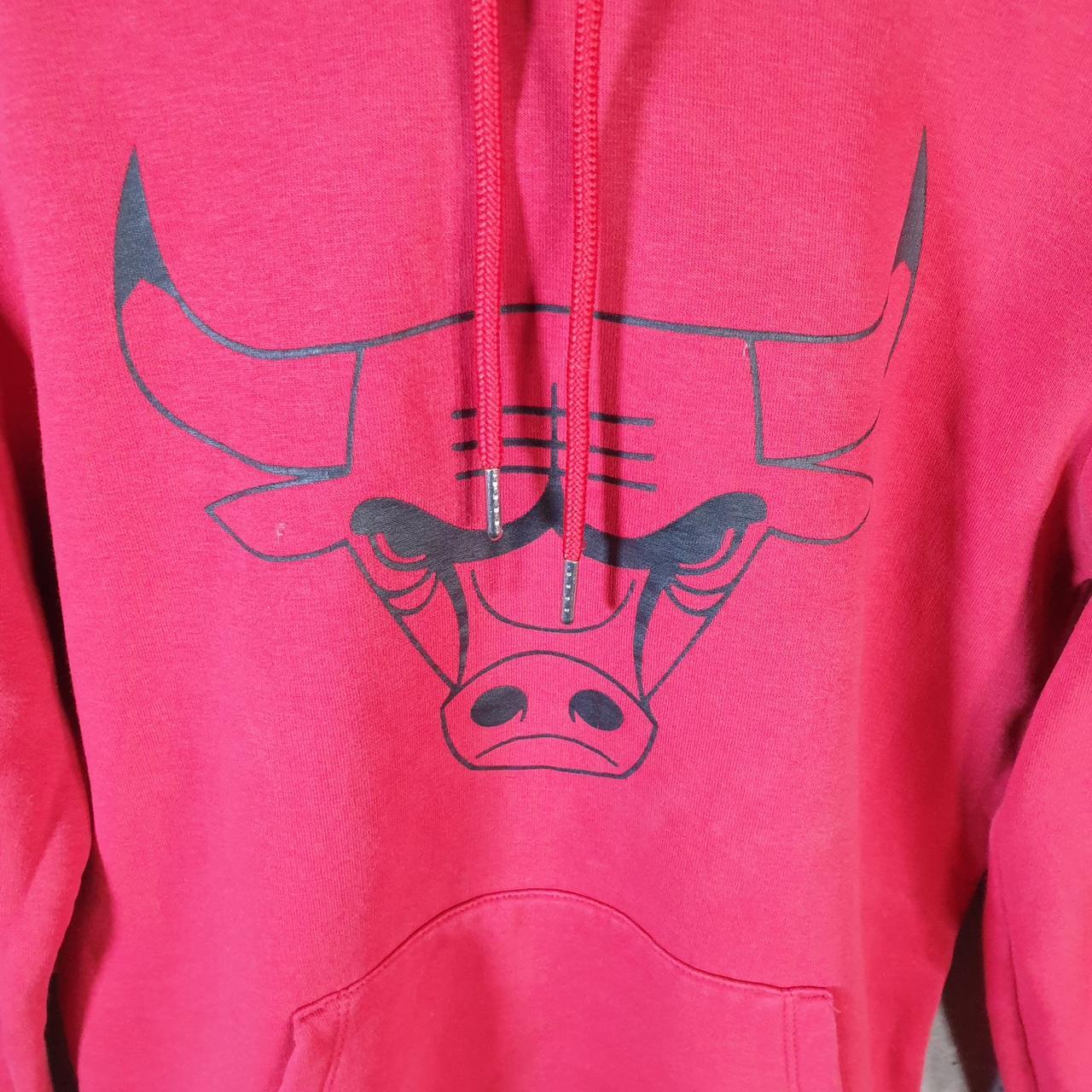 Vintage NBA Chicago Bulls Hoodie Mens Small Red Pullover USA Pro Sport