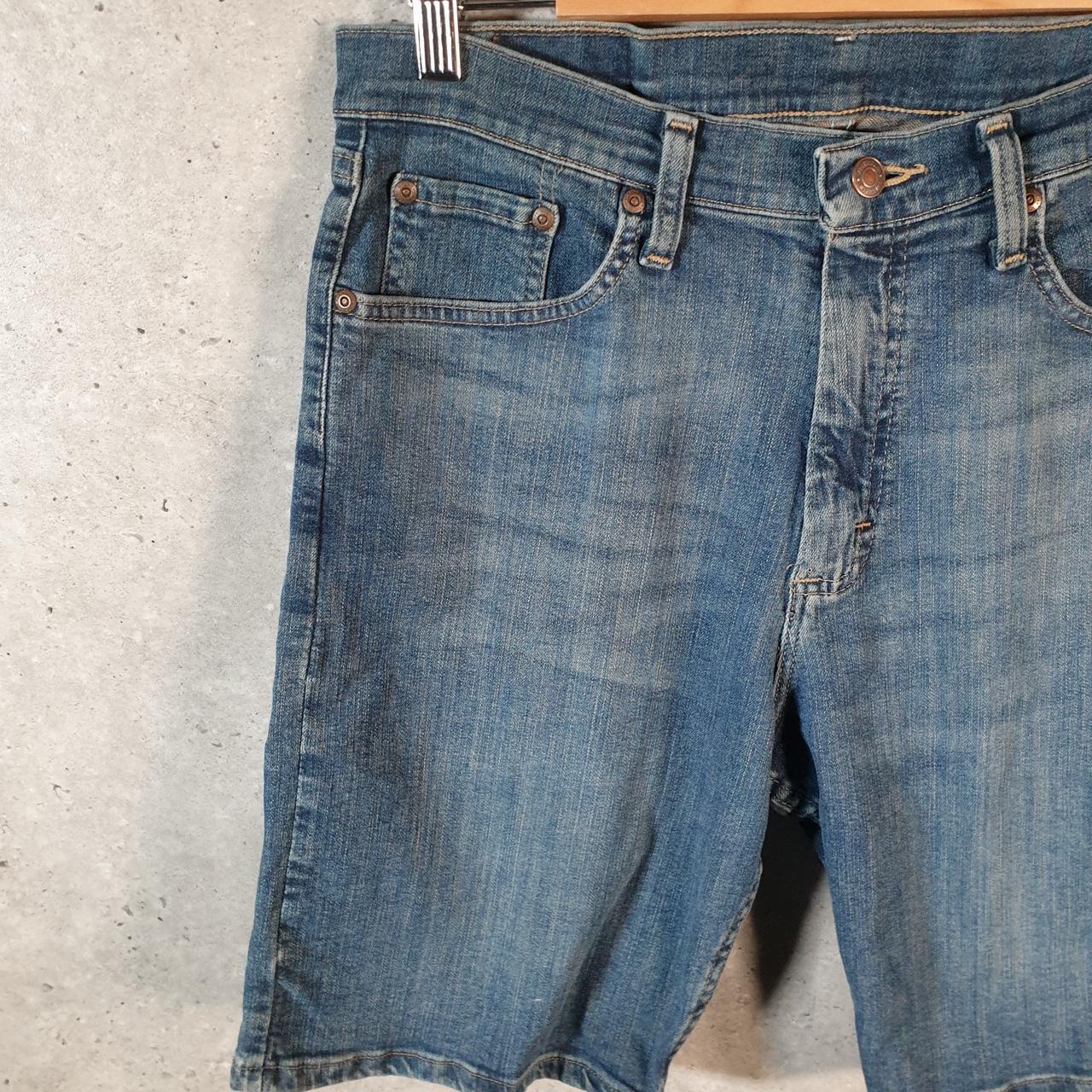 Vintage Wrangler Denim Shorts Jorts Cargo Men’s W32 Blue Baggy Cotton