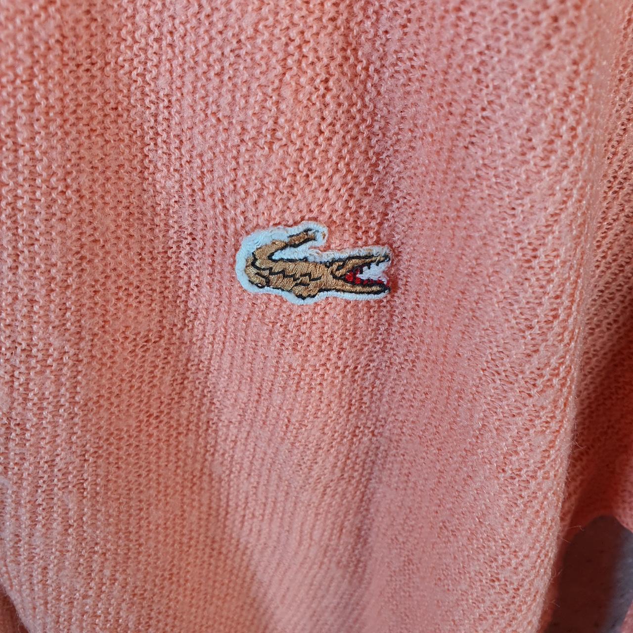 Vintage Haymaker Lacoste Knit Sweater Cardigan Womens Medium Pink Logo Y2K Logo