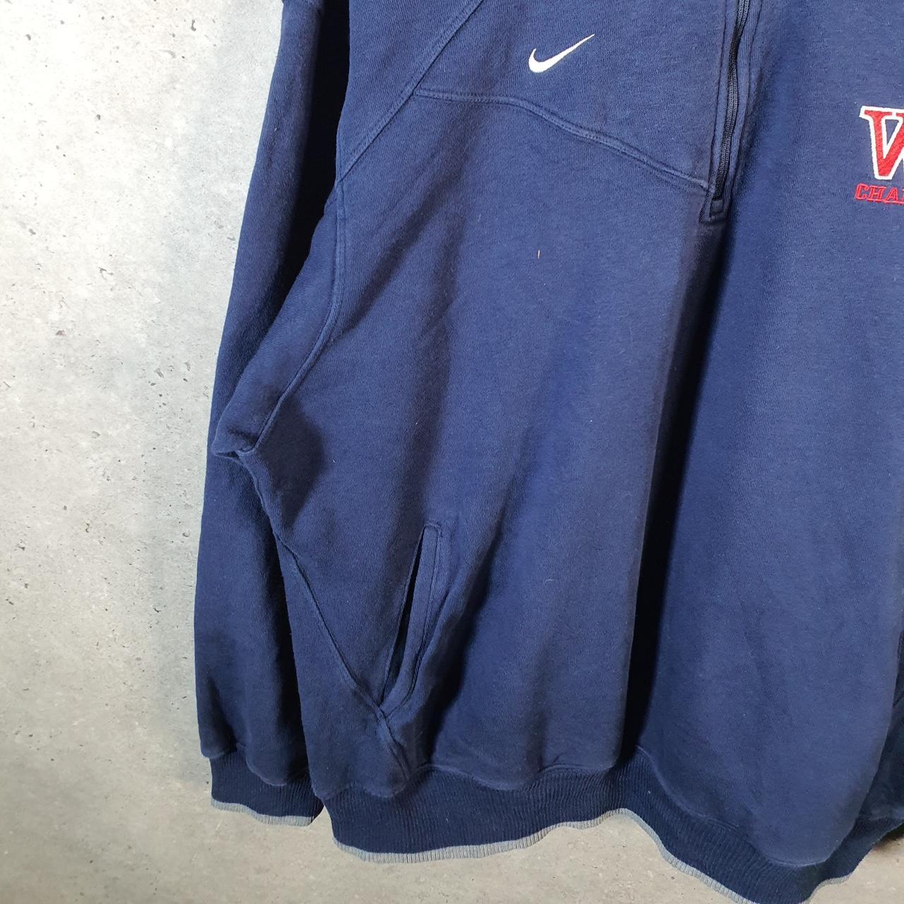 Vintage Nike 1/4 Zip Sweatshirt Men’s XL Navy Blue Swoosh Y2K Pullover Logo